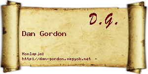Dan Gordon névjegykártya